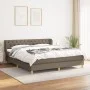 Cama box spring con colchón tela gris taupe 160x200 cm de vidaXL, Camas y somieres - Ref: Foro24-3127057, Precio: 524,80 €, D...