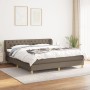 Cama box spring con colchón tela gris taupe 160x200 cm de vidaXL, Camas y somieres - Ref: Foro24-3127057, Precio: 535,96 €, D...