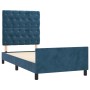 Estructura cama con cabecero terciopelo azul oscuro 80x200 cm de vidaXL, Camas y somieres - Ref: Foro24-3125908, Precio: 148,...