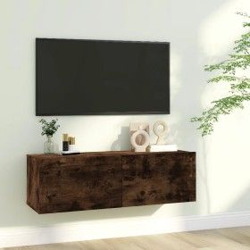 Mueble de TV madera contrachapada roble ahumado 100x30x30 cm de vidaXL, Muebles TV - Ref: Foro24-815096, Precio: 42,47 €, Des...