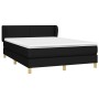 Cama box spring con colchón tela negro 140x190 cm de vidaXL, Camas y somieres - Ref: Foro24-3126639, Precio: 470,87 €, Descue...