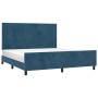 Estructura cama con cabecero terciopelo azul oscuro 180x200 cm de vidaXL, Camas y somieres - Ref: Foro24-3125651, Precio: 230...