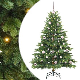 Árbol de Navidad artificial con 150 LED Verde 150 cm PE y PVC en Decoración Festiva y Estacional | Comprar online en Foru.es