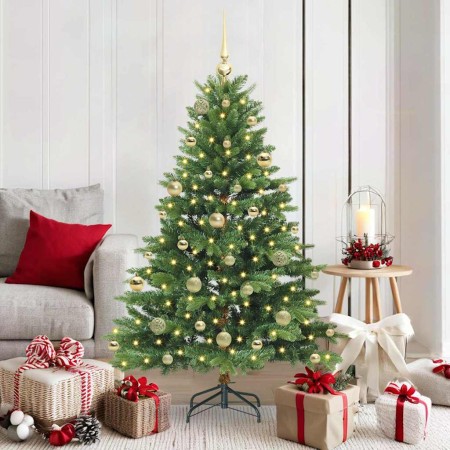 Árbol de Navidad artificial con 150 LED Verde 150 cm PE y PVC en Decoración Festiva y Estacional | Comprar online en Foru.es
