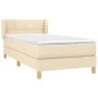Box spring bed with cream fabric mattress 100x200 cm by vidaXL, Beds and slatted bases - Ref: Foro24-3126786, Price: 308,95 €...