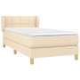 Cama box spring con colchón tela color crema 100x200 cm de vidaXL, Camas y somieres - Ref: Foro24-3126786, Precio: 311,65 €, ...