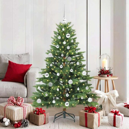 Árbol de Navidad artificial con 150 LED Verde 150 cm PE y PVC en Decoración Festiva y Estacional | Comprar online en Foru.es