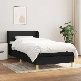 Boxspringbett mit schwarzer Stoffmatratze 90x190 cm von vidaXL, Betten und Lattenroste - Ref: Foro24-3126607, Preis: 283,09 €...