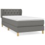 Cama box spring con colchón tela gris oscuro 80x200 cm de vidaXL, Camas y somieres - Ref: Foro24-3126998, Precio: 295,23 €, D...