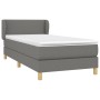 Cama box spring con colchón tela gris oscuro 80x200 cm de vidaXL, Camas y somieres - Ref: Foro24-3126598, Precio: 287,36 €, D...