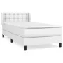 Cama box spring con colchón cuero sintético blanco 90x190 cm de vidaXL, Camas y somieres - Ref: Foro24-3127284, Precio: 330,6...