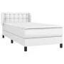 Cama box spring con colchón cuero sintético blanco 90x190 cm de vidaXL, Camas y somieres - Ref: Foro24-3127284, Precio: 330,6...
