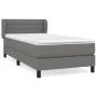 Box spring bed with dark gray fabric mattress 90x200 cm by vidaXL, Beds and slatted bases - Ref: Foro24-3126294, Price: 310,4...