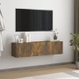 Mueble de pared TV contrachapado roble ahumado 120x30x30 cm de vidaXL, Muebles TV - Ref: Foro24-815099, Precio: 50,98 €, Desc...