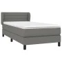 Box spring bed with dark gray fabric mattress 90x200 cm by vidaXL, Beds and slatted bases - Ref: Foro24-3126294, Price: 310,4...