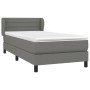 Cama box spring con colchón tela gris oscuro 90x200 cm de vidaXL, Camas y somieres - Ref: Foro24-3126294, Precio: 317,07 €, D...
