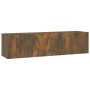 Mueble de pared TV contrachapado roble ahumado 120x30x30 cm de vidaXL, Muebles TV - Ref: Foro24-815099, Precio: 50,98 €, Desc...