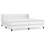 Cama box spring con colchón cuero sintético blanco 200x200 cm de vidaXL, Camas y somieres - Ref: Foro24-3127332, Precio: 606,...