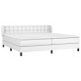 Cama box spring con colchón cuero sintético blanco 200x200 cm de vidaXL, Camas y somieres - Ref: Foro24-3127332, Precio: 606,...