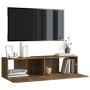 Mueble de pared TV contrachapado roble ahumado 120x30x30 cm de vidaXL, Muebles TV - Ref: Foro24-815099, Precio: 50,98 €, Desc...