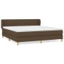 Cama box spring con colchón tela marrón oscuro 180x200 cm de vidaXL, Camas y somieres - Ref: Foro24-3126824, Precio: 557,65 €...