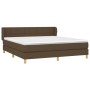 Cama box spring con colchón tela marrón oscuro 180x200 cm de vidaXL, Camas y somieres - Ref: Foro24-3126824, Precio: 557,65 €...