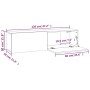 Mueble de pared TV contrachapado roble ahumado 120x30x30 cm de vidaXL, Muebles TV - Ref: Foro24-815099, Precio: 50,98 €, Desc...