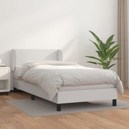 Cama box spring con colchón cuero sintético blanco 80x200 cm de vidaXL, Camas y somieres - Ref: Foro24-3127158, Precio: 298,8...