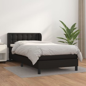 Cama box spring con colchón cuero sintético negro 90x190 cm de vidaXL, Camas y somieres - Ref: Foro24-3127283, Precio: 300,06...