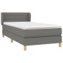 Cama box spring con colchón tela gris oscuro 80x200 cm de vidaXL, Camas y somieres - Ref: Foro24-3126838, Precio: 293,11 €, D...