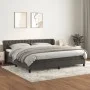 Box spring bed with dark gray velvet mattress 200x200 cm by vidaXL, Beds and slatted bases - Ref: Foro24-3127692, Price: 561,...