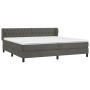 Cama box spring con colchón terciopelo gris oscuro 200x200 cm de vidaXL, Camas y somieres - Ref: Foro24-3127692, Precio: 580,...