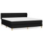 Cama box spring con colchón tela negro 180x200 cm de vidaXL, Camas y somieres - Ref: Foro24-3126823, Precio: 559,60 €, Descue...