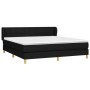 Cama box spring con colchón tela negro 180x200 cm de vidaXL, Camas y somieres - Ref: Foro24-3126823, Precio: 559,60 €, Descue...