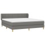Cama box spring con colchón tela gris oscuro 180x200 cm de vidaXL, Camas y somieres - Ref: Foro24-3126822, Precio: 581,60 €, ...