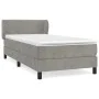 Box spring bed with light gray velvet mattress 80x200 cm by vidaXL, Beds and slatted bases - Ref: Foro24-3127397, Price: 282,...