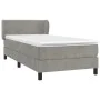 Box spring bed with light gray velvet mattress 80x200 cm by vidaXL, Beds and slatted bases - Ref: Foro24-3127397, Price: 282,...
