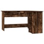 Escritorio esquina madera contrachapada roble humo 120x140x75cm de vidaXL, Escritorios - Ref: Foro24-815384, Precio: 90,90 €,...