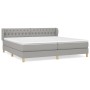 Cama box spring con colchón tela gris claro 200x200 cm de vidaXL, Camas y somieres - Ref: Foro24-3127069, Precio: 587,60 €, D...