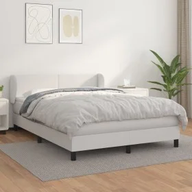 Boxspringbett mit weißer Kunstledermatratze 140x200cm von vidaXL, Betten und Lattenroste - Ref: Foro24-3127194, Preis: 472,76...