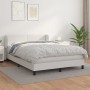 Cama box spring con colchón cuero sintético blanco 140x200cm de vidaXL, Camas y somieres - Ref: Foro24-3127194, Precio: 475,8...