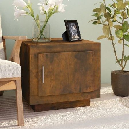 Mesa de centro madera contrachapada roble ahumado 51x50x45 cm de vidaXL, Mesas de centro - Ref: Foro24-817228, Precio: 42,88 ...