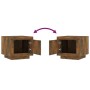 Mesa de centro madera contrachapada roble ahumado 51x50x45 cm de vidaXL, Mesas de centro - Ref: Foro24-817228, Precio: 42,88 ...