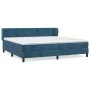 Box spring bed with dark blue velvet mattress 200x200 cm by vidaXL, Beds and slatted bases - Ref: Foro24-3127395, Price: 577,...