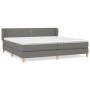 Cama box spring con colchón tela gris oscuro 200x200 cm de vidaXL, Camas y somieres - Ref: Foro24-3126750, Precio: 570,18 €, ...