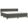 Cama box spring con colchón terciopelo gris oscuro 200x200 cm de vidaXL, Camas y somieres - Ref: Foro24-3127632, Precio: 563,...