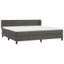 Cama box spring con colchón terciopelo gris oscuro 200x200 cm de vidaXL, Camas y somieres - Ref: Foro24-3127632, Precio: 563,...