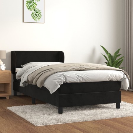 Cama box spring con colchón cuero sintético negro 90x190 cm de vidaXL, Camas y somieres - Ref: Foro24-3127345, Precio: 300,06...