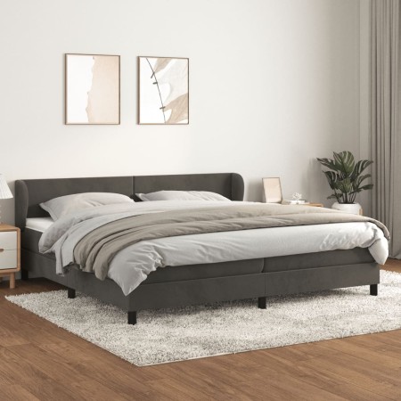 Cama box spring con colchón terciopelo gris oscuro 200x200 cm de vidaXL, Camas y somieres - Ref: Foro24-3127392, Precio: 551,...