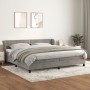 Cama box spring con colchón terciopelo gris claro 200x200 cm de vidaXL, Camas y somieres - Ref: Foro24-3127451, Precio: 544,5...